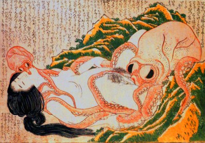 Hokusai Żona rybaka reprodukcja